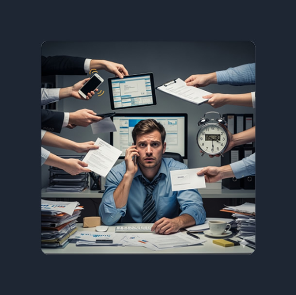 Emprendedor estresado